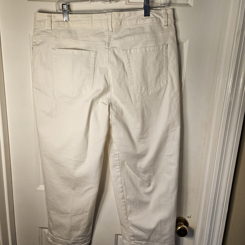 Women's Cream Ankle Jeans - Picture 2 of 11